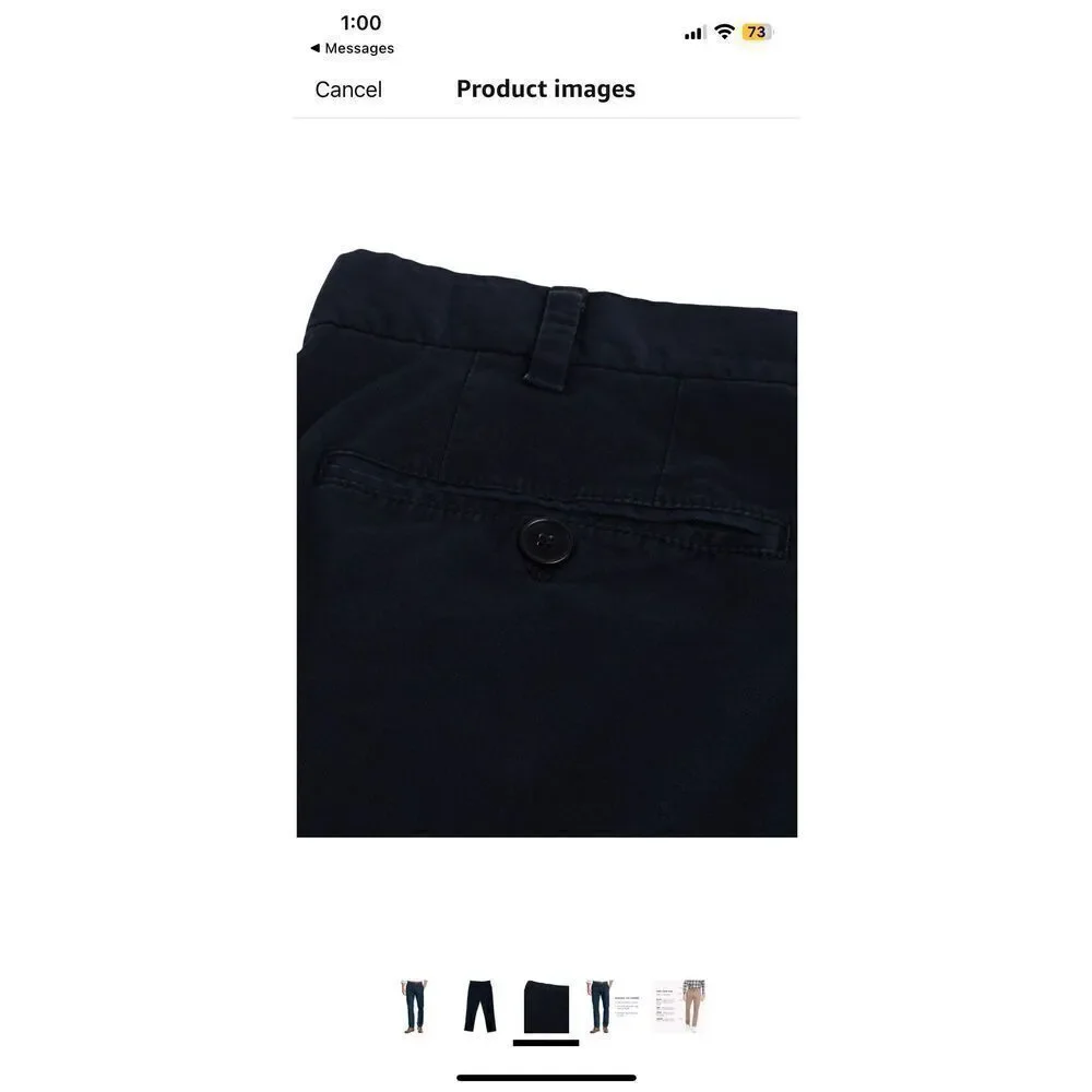 TOMMY HILFIGER | big & tall classic cotton chino pants navy 36 x 36” NEW
